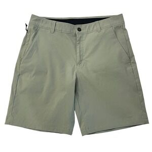 Columbia Mens Mesa 9" Chino Shorts 32 Green Stretch Nylon UPF 50 Stain Resistant